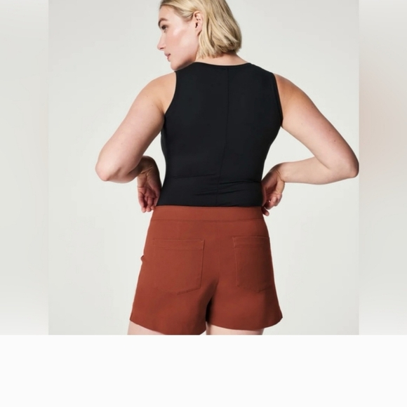 SPANX Women's Brown Shorts Size Medium - Picture 4 of 5